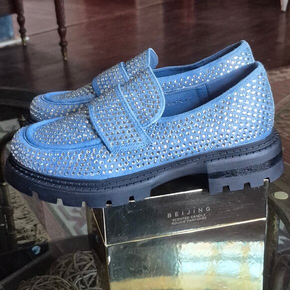 Diamond Covered Loafers. Dance/Party/Impress Shoes.7. - Picture 6 of 7